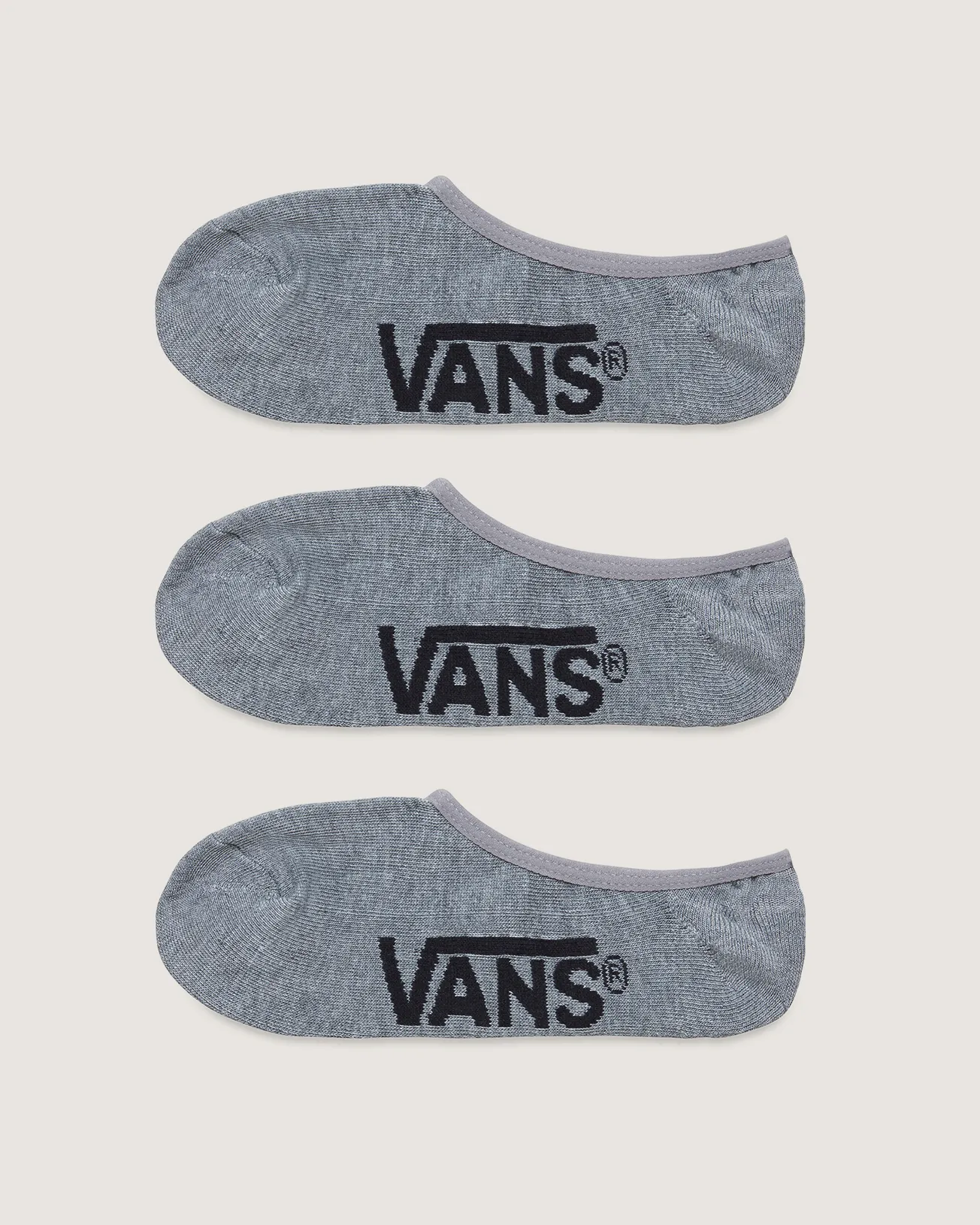 VANS - מארז 3 גרביים Classic Super No Show – VXS9HTG – heather-grey – 1