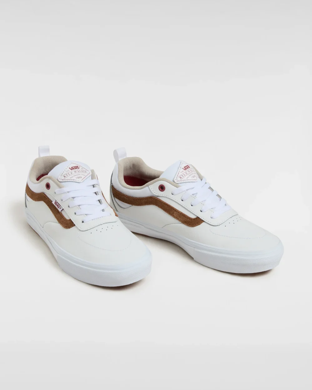 VANS - נעלי סקייט Skate Kyle Walker – VA2Z3KYF9 – leather-white-red – 1
