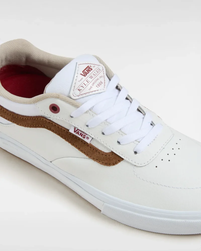 VANS - נעלי סקייט Skate Kyle Walker – VA2Z3KYF9 – leather-white-red – 3