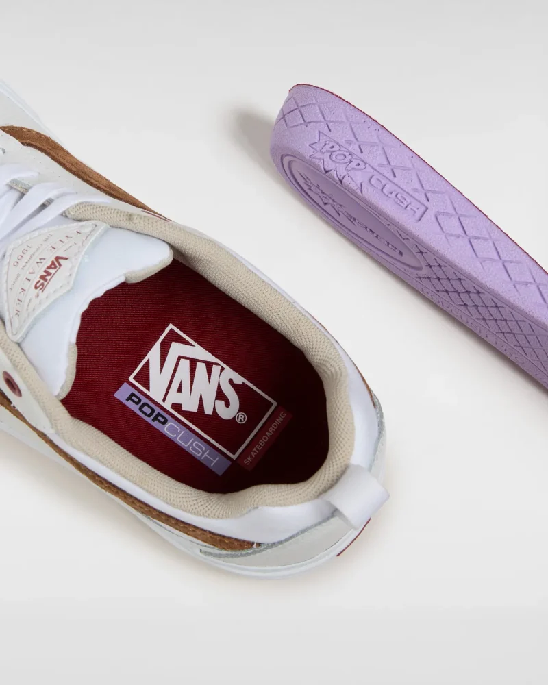 VANS - נעלי סקייט Skate Kyle Walker – VA2Z3KYF9 – leather-white-red – 5