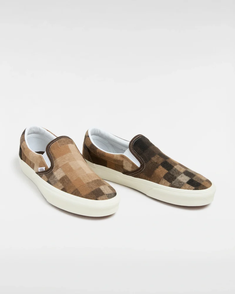 VANS - נעלי סניקרס Classic Slip-On – VA2Z41BRO – sweater-check-brown – 1
