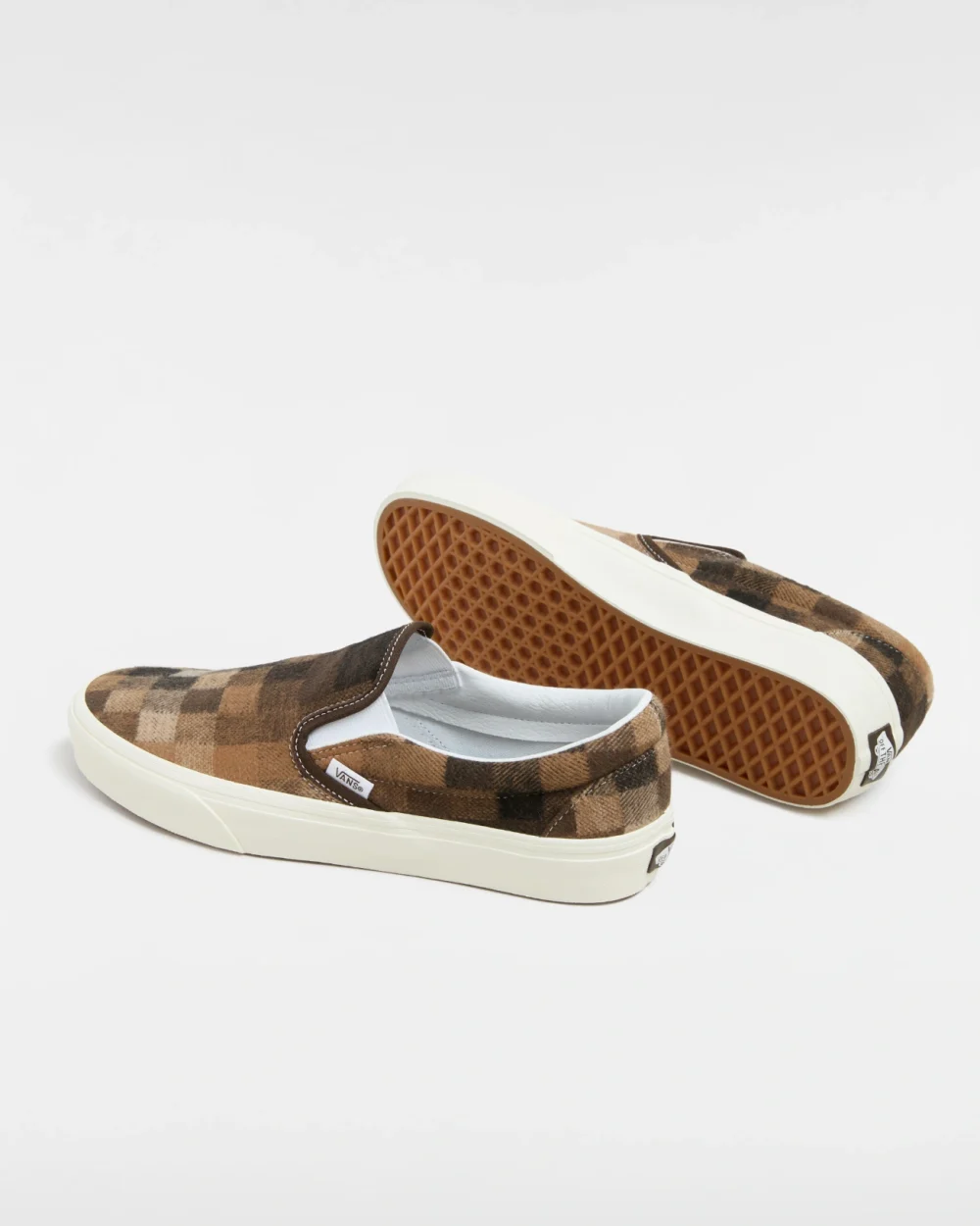 VANS - נעלי סניקרס Classic Slip-On – VA2Z41BRO – sweater-check-brown – 2