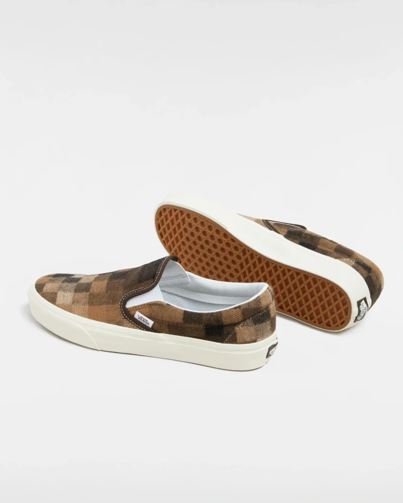 VANS - נעלי סניקרס Classic Slip-On – VA2Z41BRO – sweater-check-brown – 2