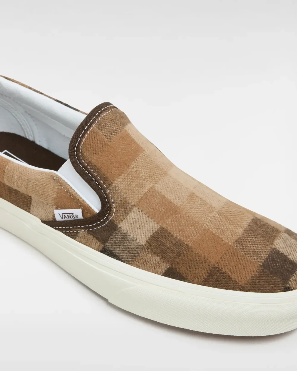 VANS - נעלי סניקרס Classic Slip-On – VA2Z41BRO – sweater-check-brown – 3