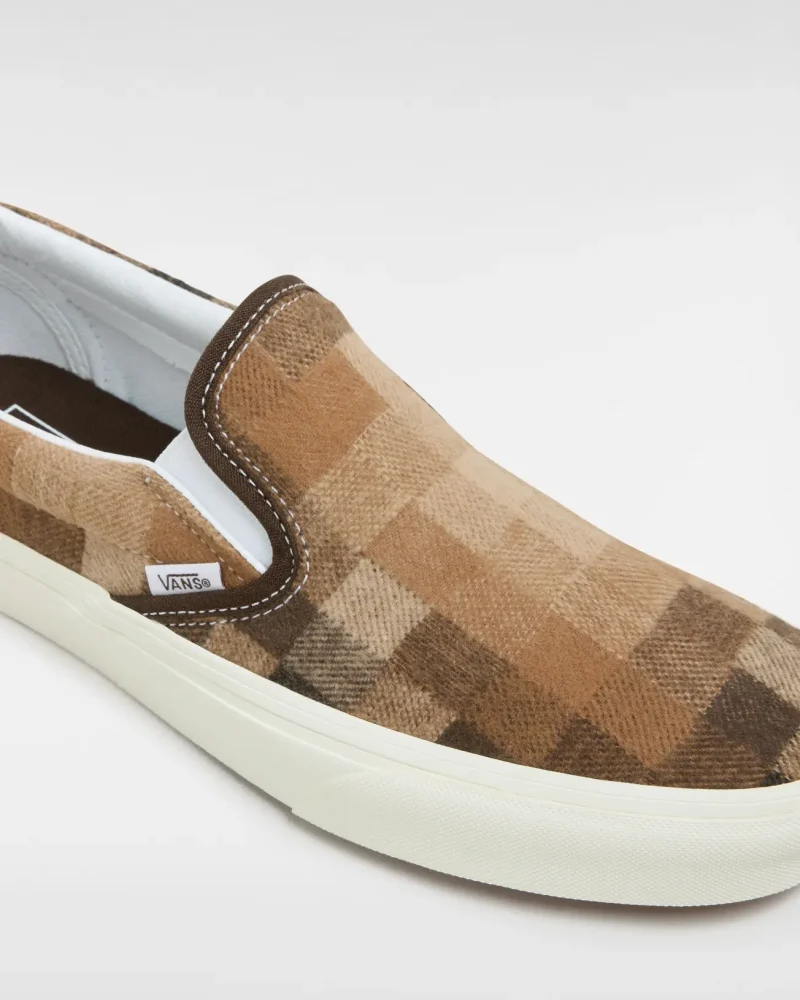 VANS - נעלי סניקרס Classic Slip-On – VA2Z41BRO – sweater-check-brown – 3
