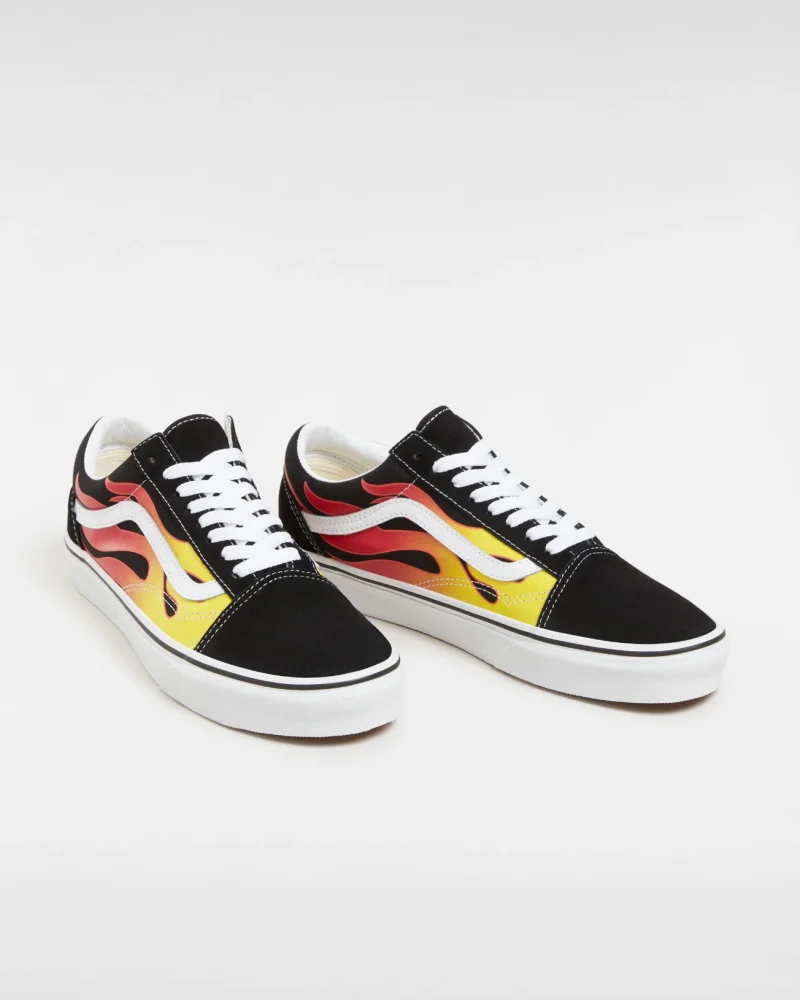VANS - נעלי סניקרס Old Skool – VA38G1PHN – flameblack-black-tr-wht – 1
