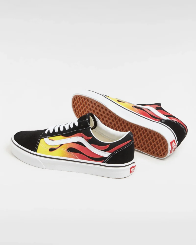 VANS - נעלי סניקרס Old Skool – VA38G1PHN – flameblack-black-tr-wht – 2