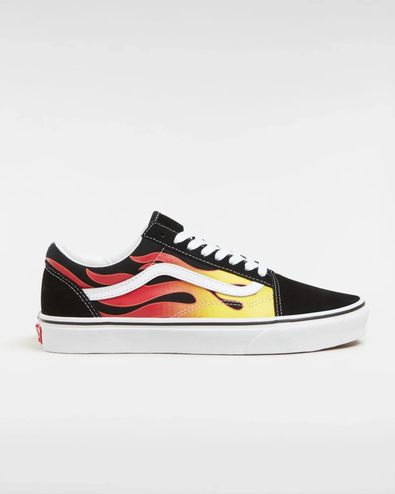 VANS - נעלי סניקרס Old Skool – VA38G1PHN – flameblack-black-tr-wht – 4
