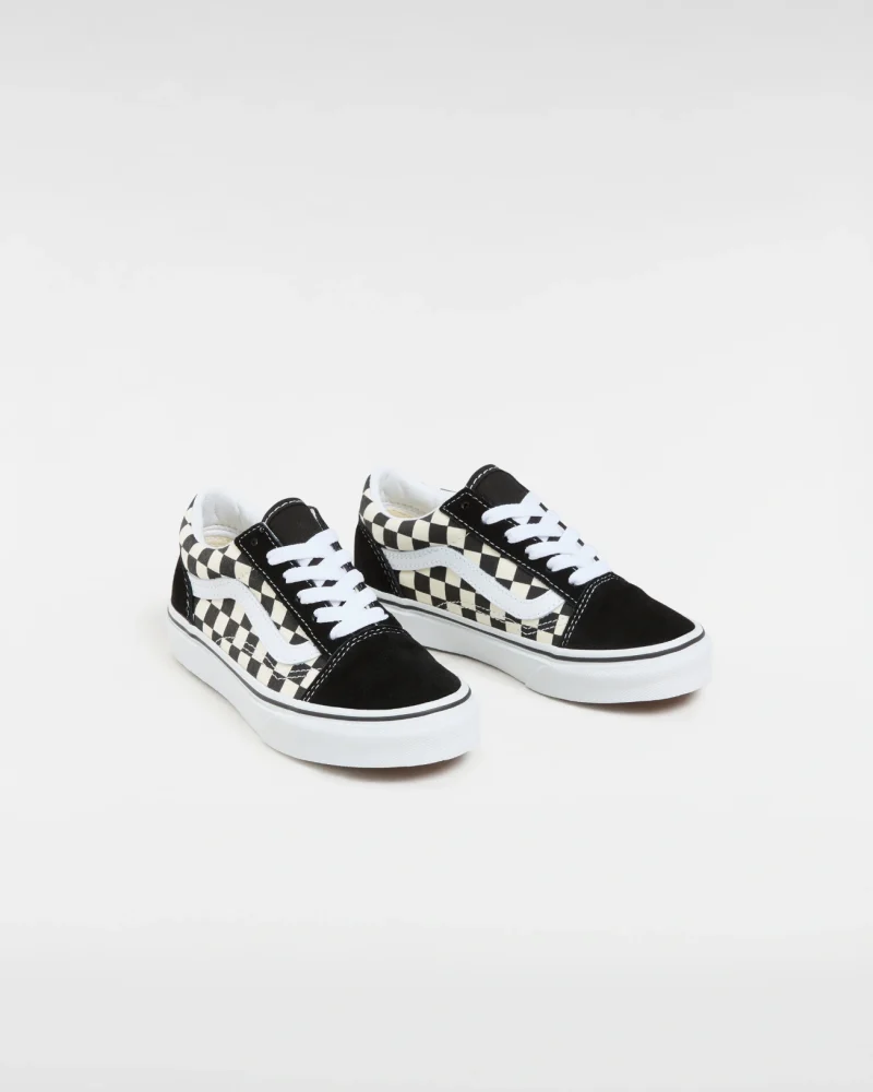 VANS - סניקרס ילדים Primary Check Old Skool – VA38HBP0S – primary-check-blk-white – 1