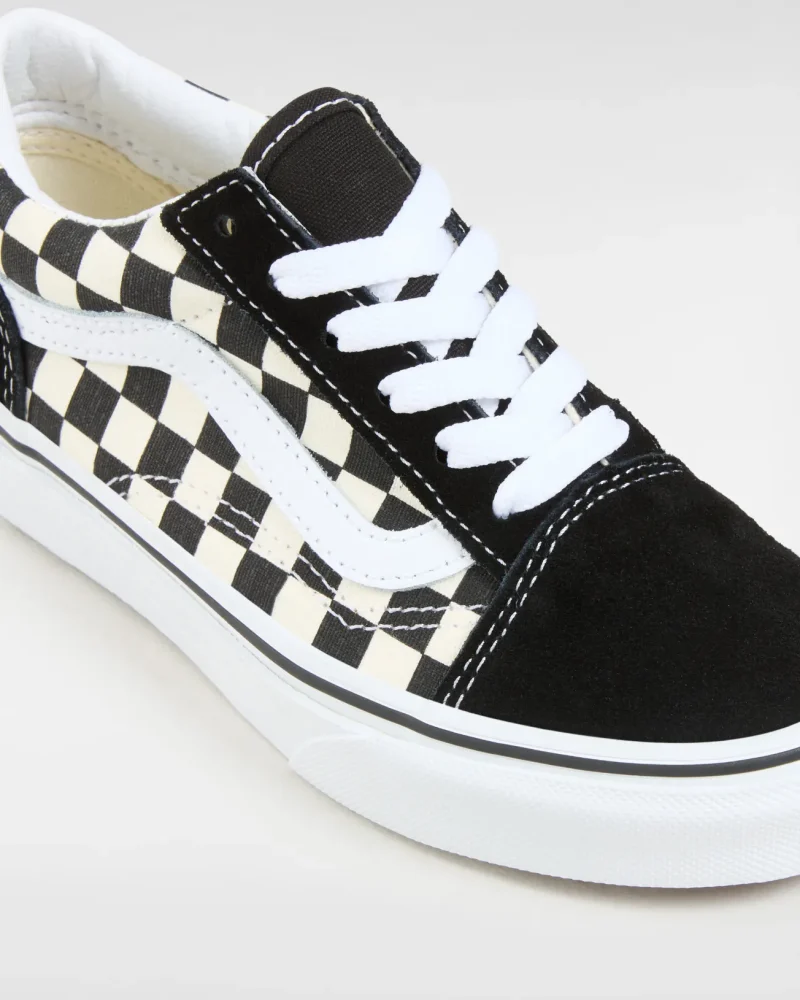 VANS - סניקרס ילדים Primary Check Old Skool – VA38HBP0S – primary-check-blk-white – 3