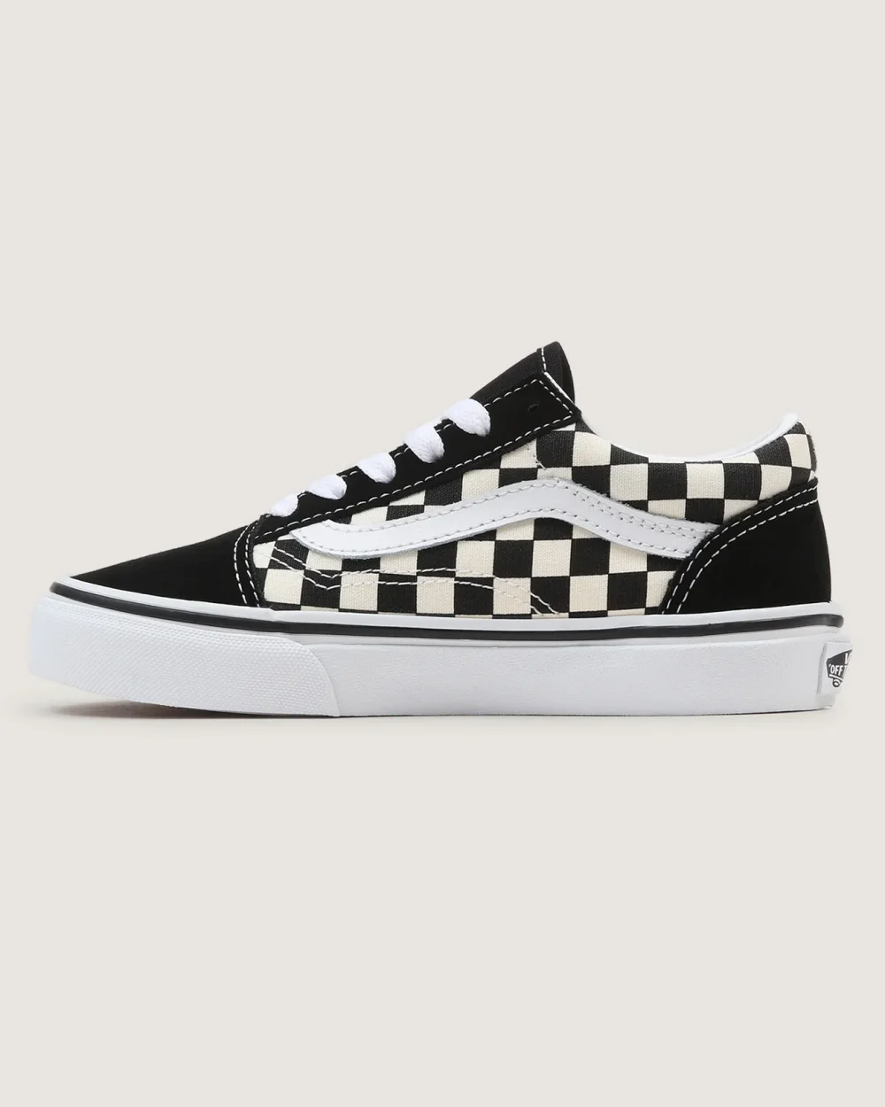 VANS - סניקרס ילדים Primary Check Old Skool – VA38HBP0S – primary-check-blk-white – 1