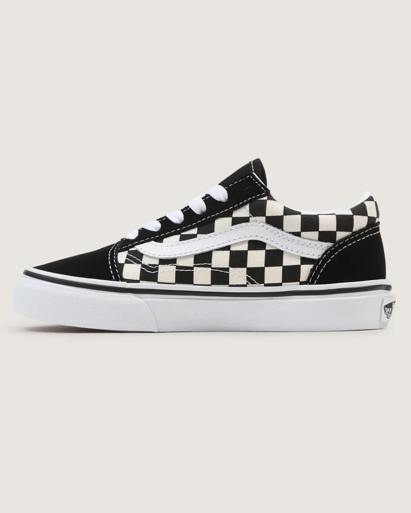 VANS - סניקרס ילדים Primary Check Old Skool – VA38HBP0S – primary-check-blk-white – 1