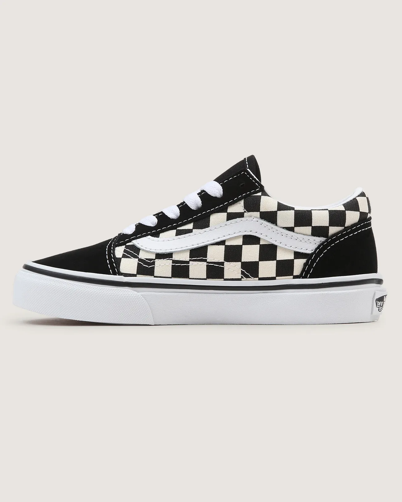 VANS - סניקרס ילדים Primary Check Old Skool – VA38HBP0S – primary-check-blk-white – 1