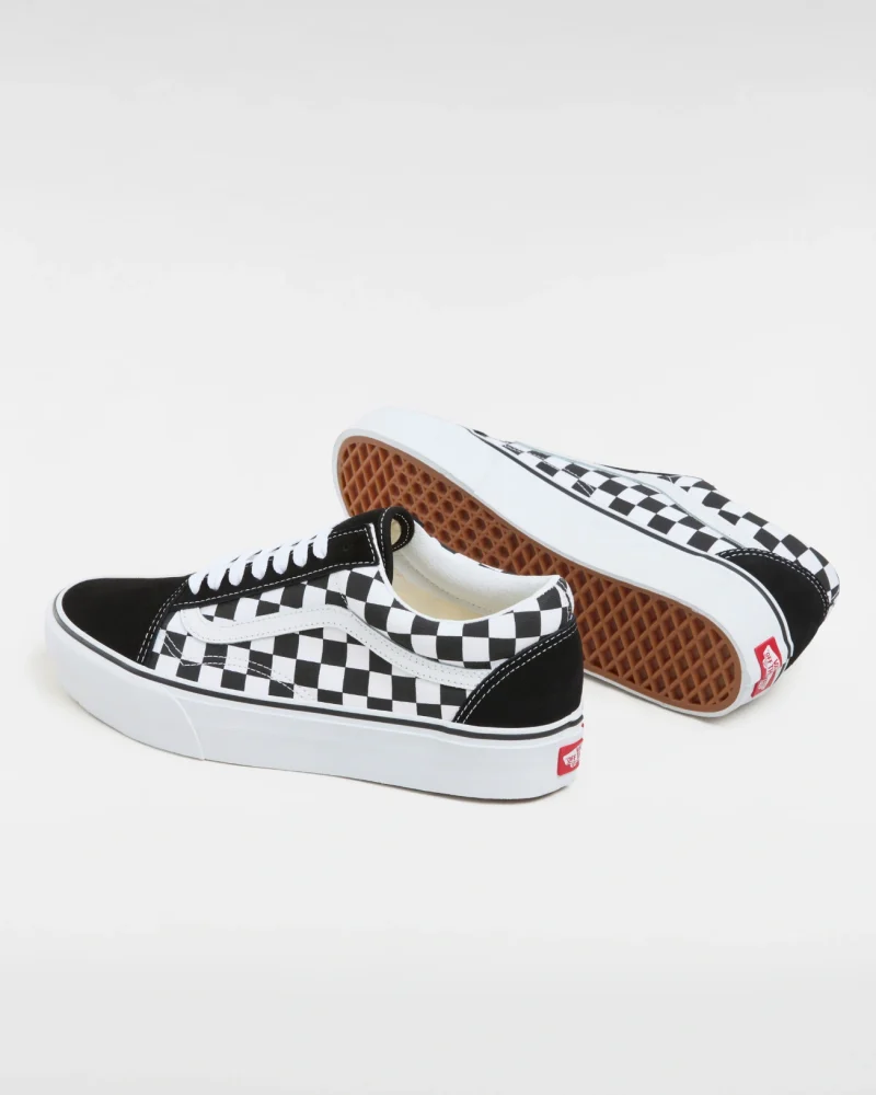 VANS - נעלי פלטפורמה Platform Old Skool – VA3B3UHRK – checkerboard-blk-tr-wht – 2