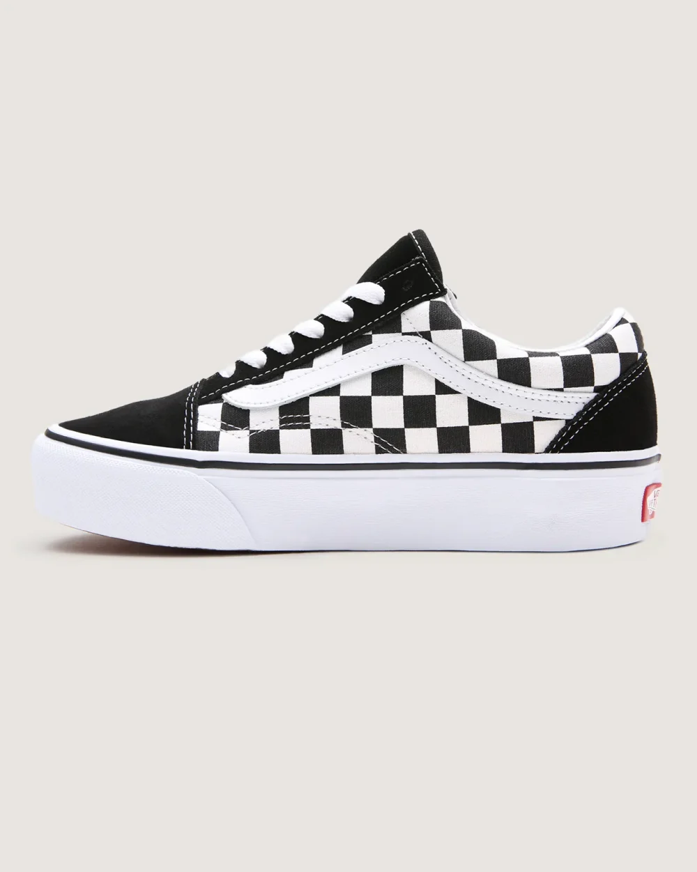 VANS - נעלי פלטפורמה Platform Old Skool – VA3B3UHRK – checkerboard-blk-tr-wht – 1