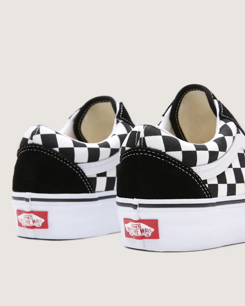 VANS - נעלי פלטפורמה Platform Old Skool – VA3B3UHRK – checkerboard-blk-tr-wht – 6