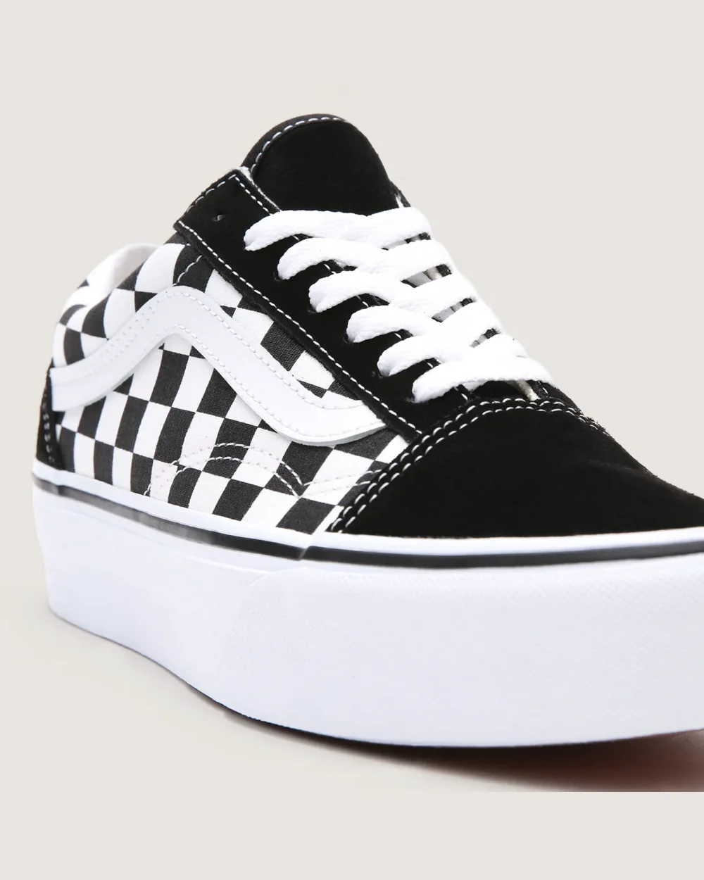 VANS - נעלי פלטפורמה Platform Old Skool – VA3B3UHRK – checkerboard-blk-tr-wht – 7