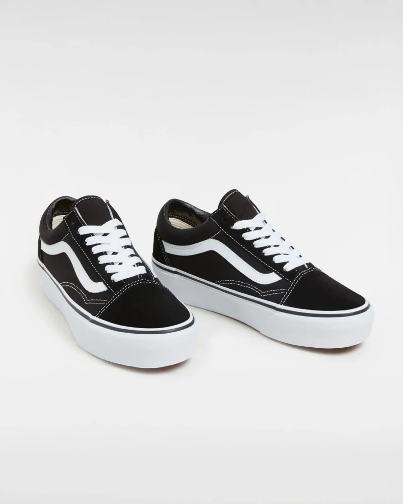 VANS - נעלי פלטפורמה Platform Old Skool – VA3B3UY28 – black-white – 1