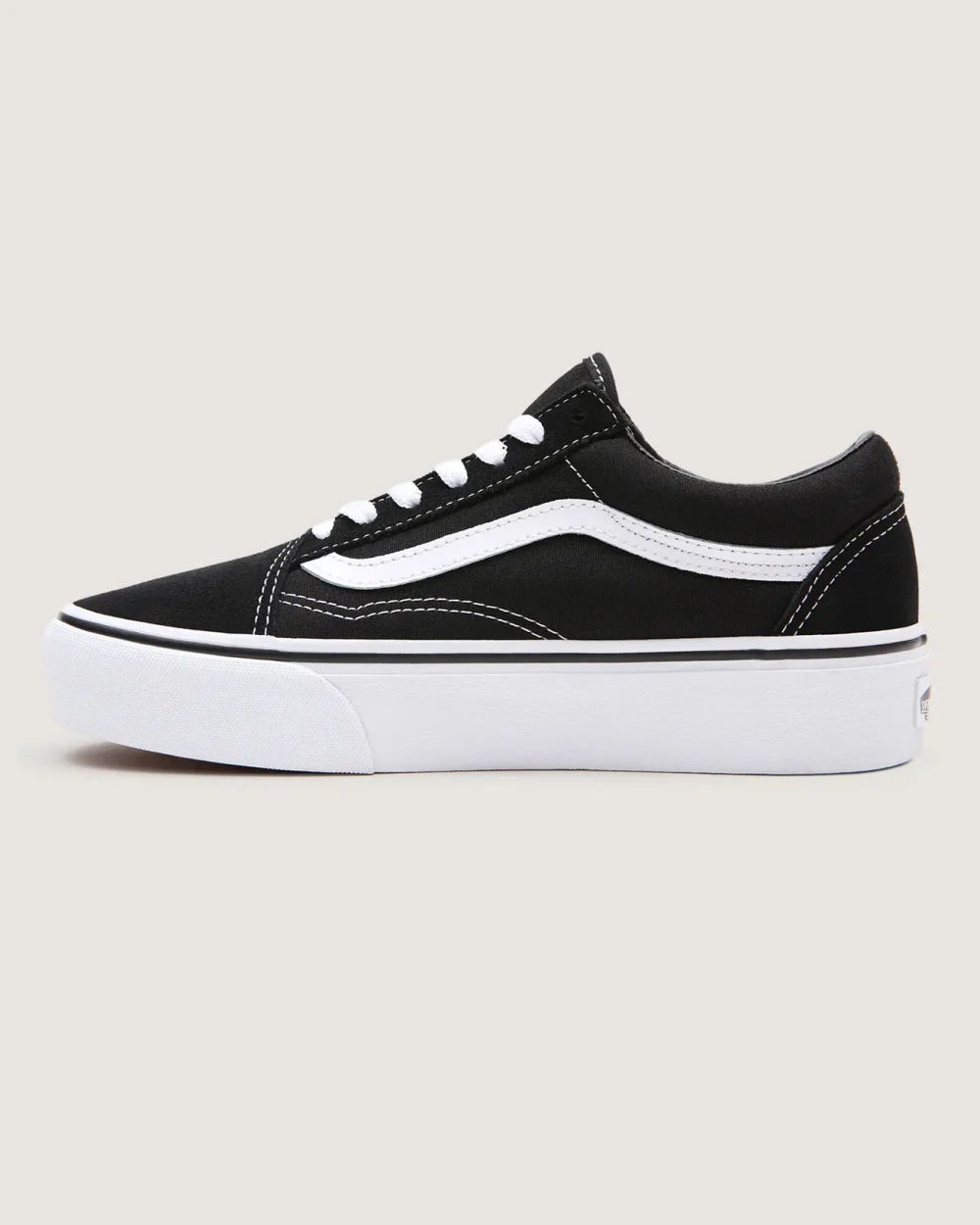 VANS - נעלי פלטפורמה Platform Old Skool – VA3B3UY28 – black-white – 1