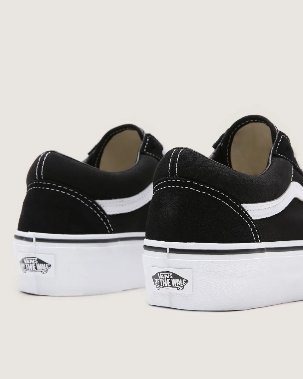 VANS - נעלי פלטפורמה Platform Old Skool – VA3B3UY28 – black-white – 6