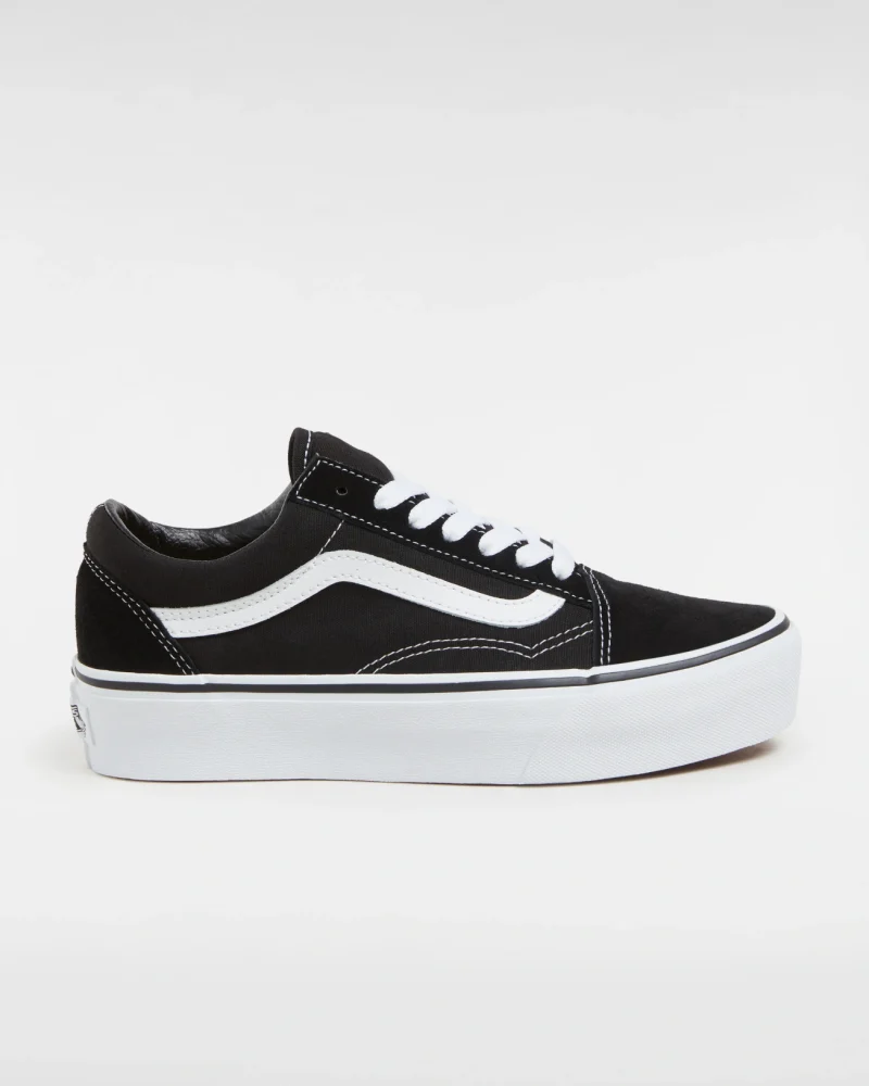 VANS - נעלי פלטפורמה Platform Old Skool – VA3B3UY28 – black-white – 4