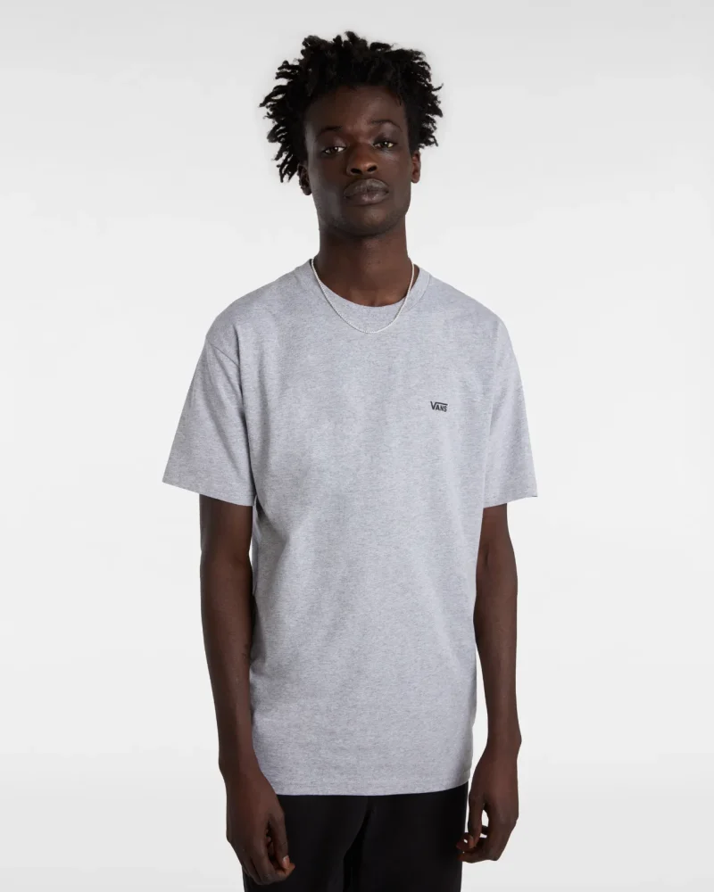 VANS - טי שירט Left Chest Logo – VA3CZEATJ – athletic-heather-black – 4