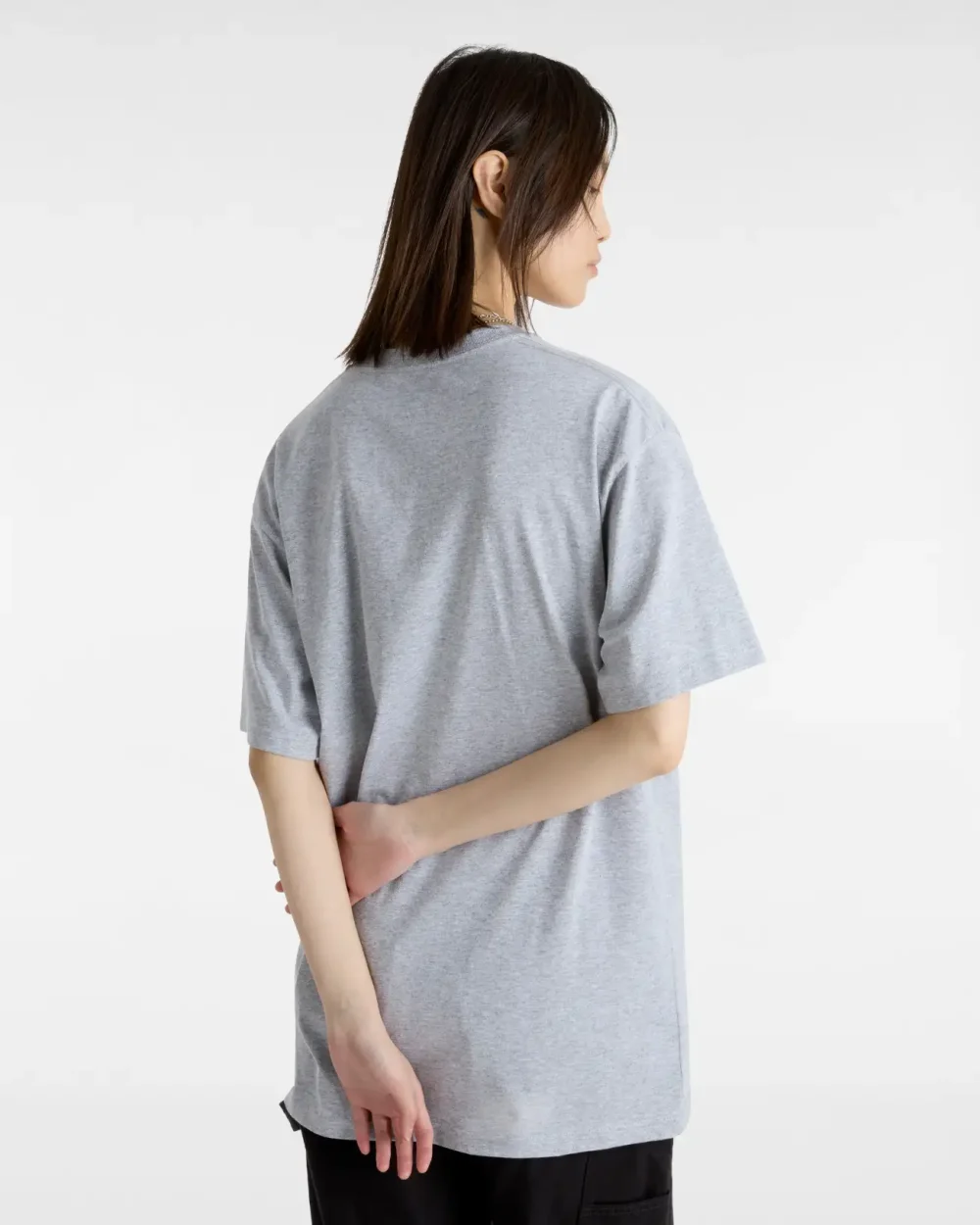 VANS - טי שירט Left Chest Logo – VA3CZEATJ – athletic-heather-black – 7