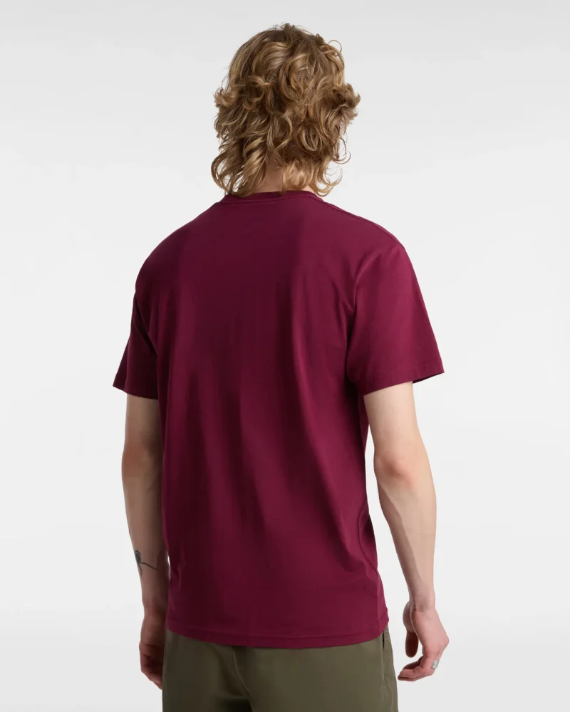 VANS - טי שירט Left Chest Logo – VA3CZEBRG – burgundy – 4