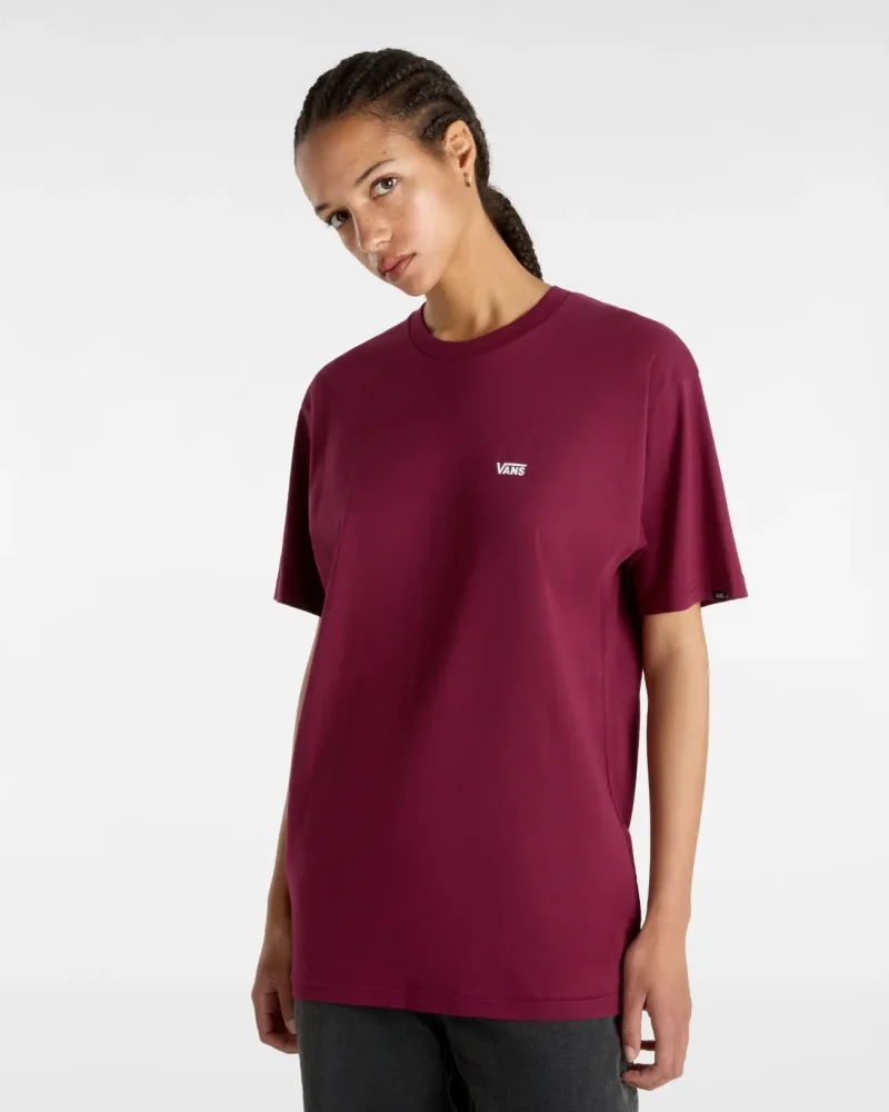 VANS - טי שירט Left Chest Logo – VA3CZEBRG – burgundy – 5