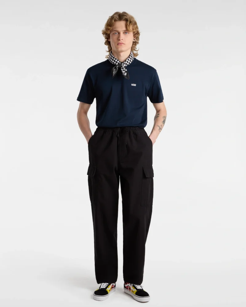 VANS - טי שירט Left Chest Logo – VA3CZENAV – navy-white – 2