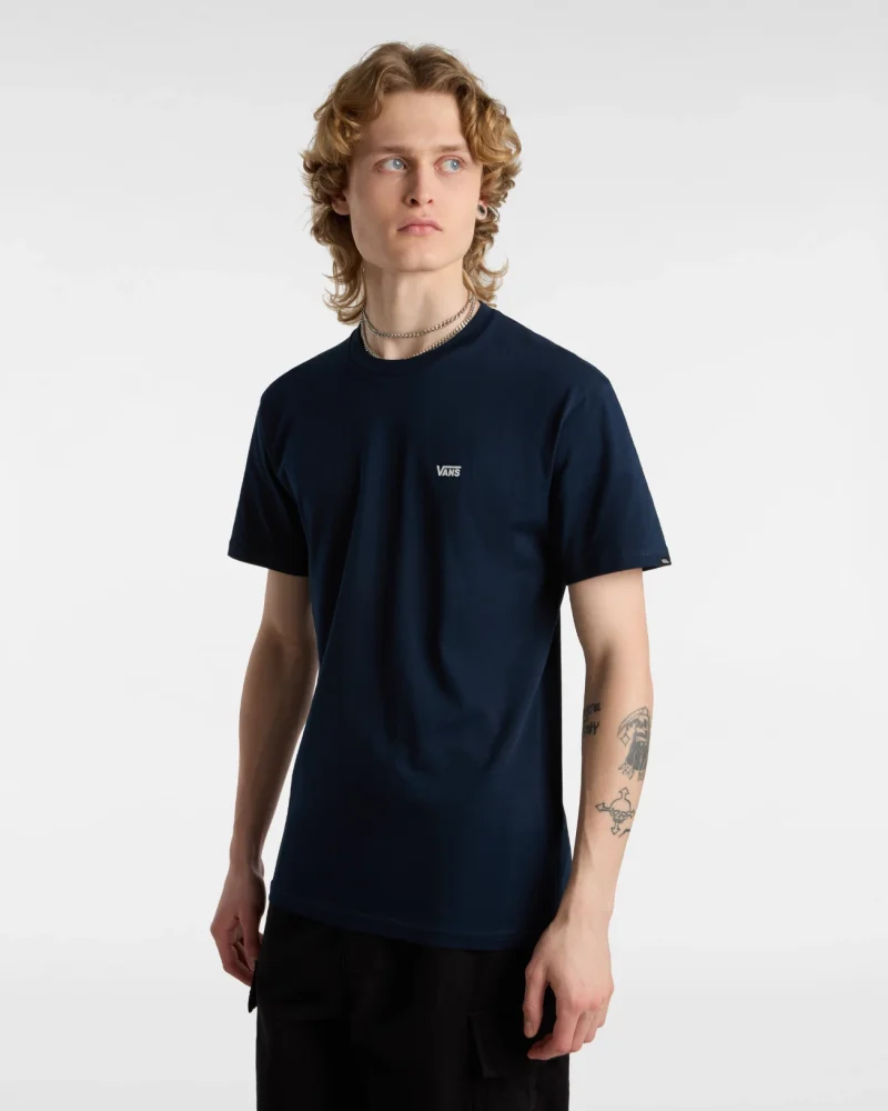 VANS - טי שירט Left Chest Logo – VA3CZENAV – navy-white – 4