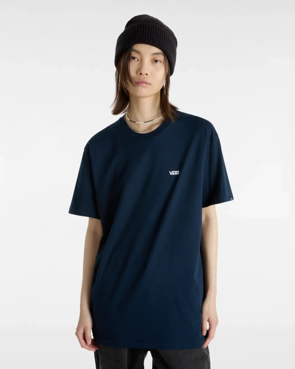 VANS - טי שירט Left Chest Logo – VA3CZENAV – navy-white – 6