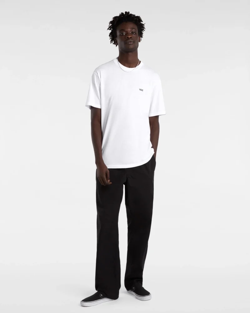 VANS - טי שירט Left Chest Logo – VA3CZEYB2 – white-black – 4