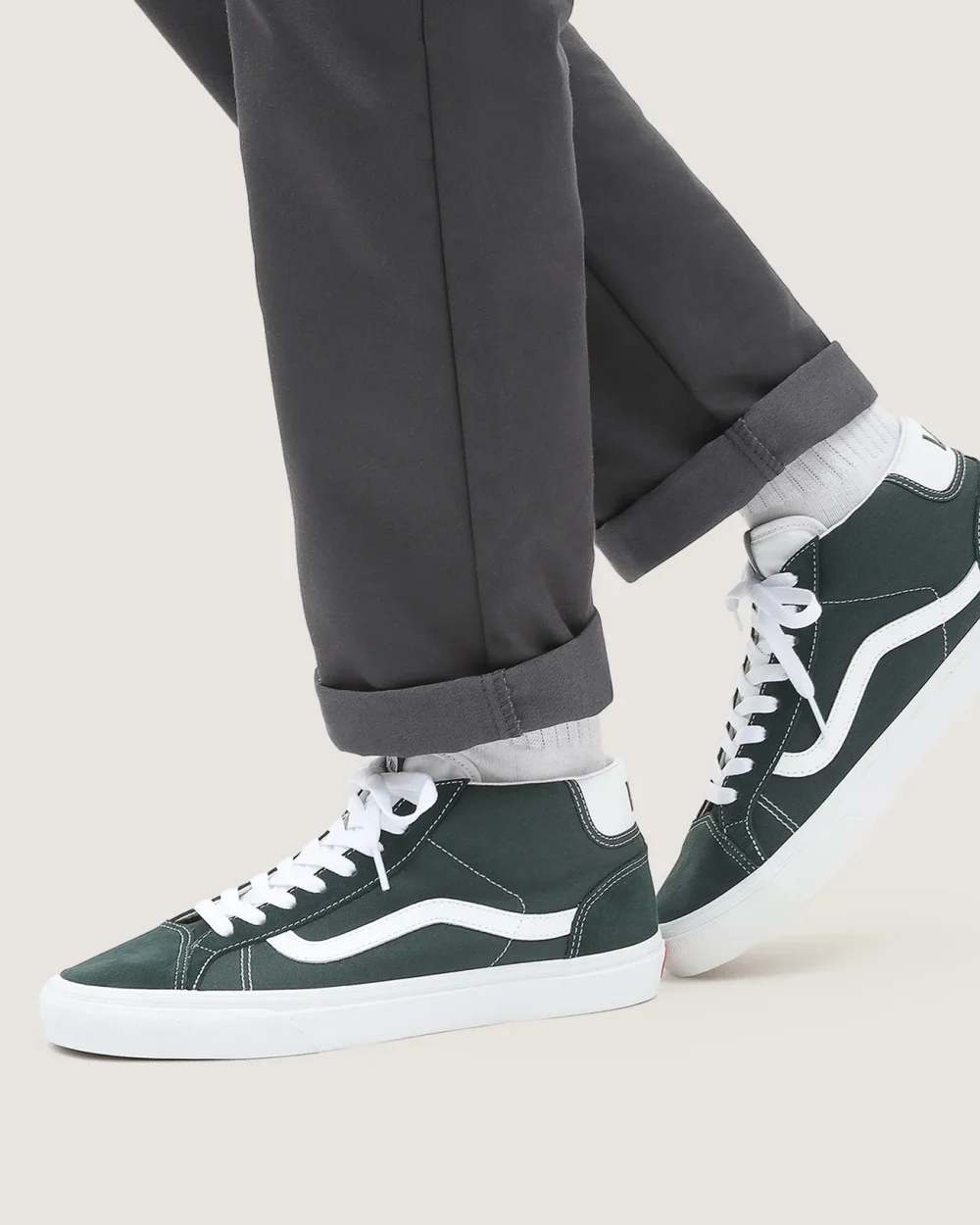 VANS - נעלי סניקרס Mid Skool 37 – VA3TKF692 – darkest-spruce-true-white – 2