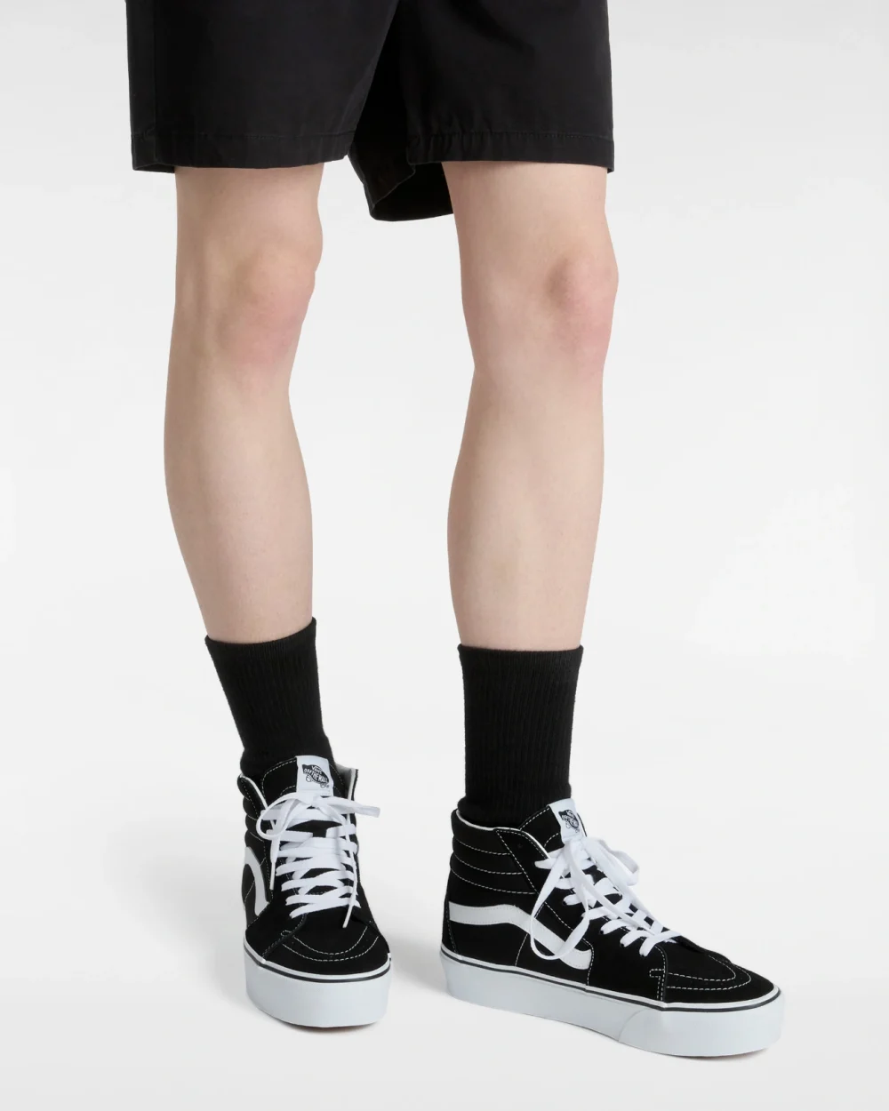 VANS - נעלי פלטפורמה Sk8-Hi Platform 2.0 – VA3TKN6BT – black-true-white – 4