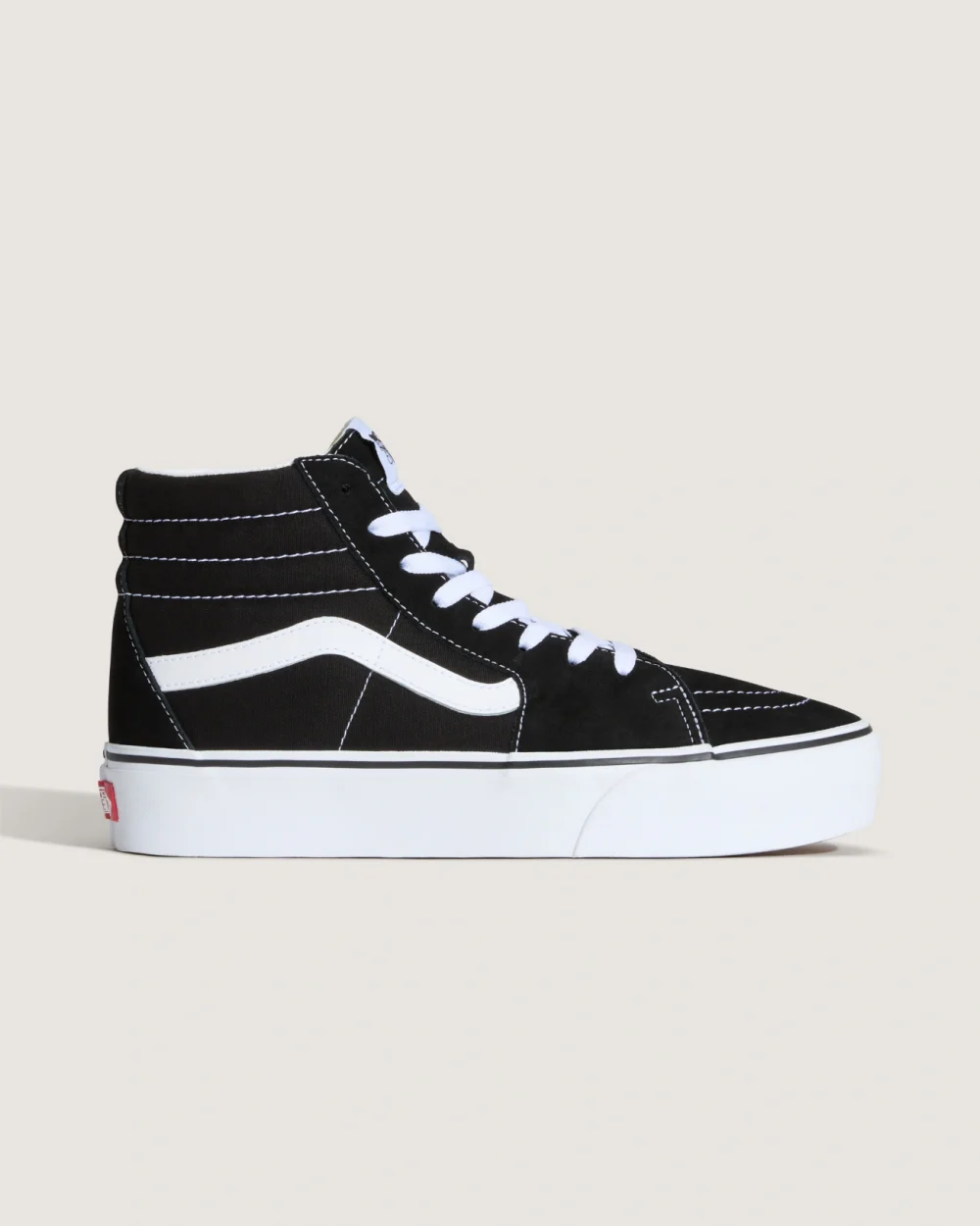 VANS - נעלי פלטפורמה Sk8-Hi Platform 2.0 – VA3TKN6BT – black-true-white – 5