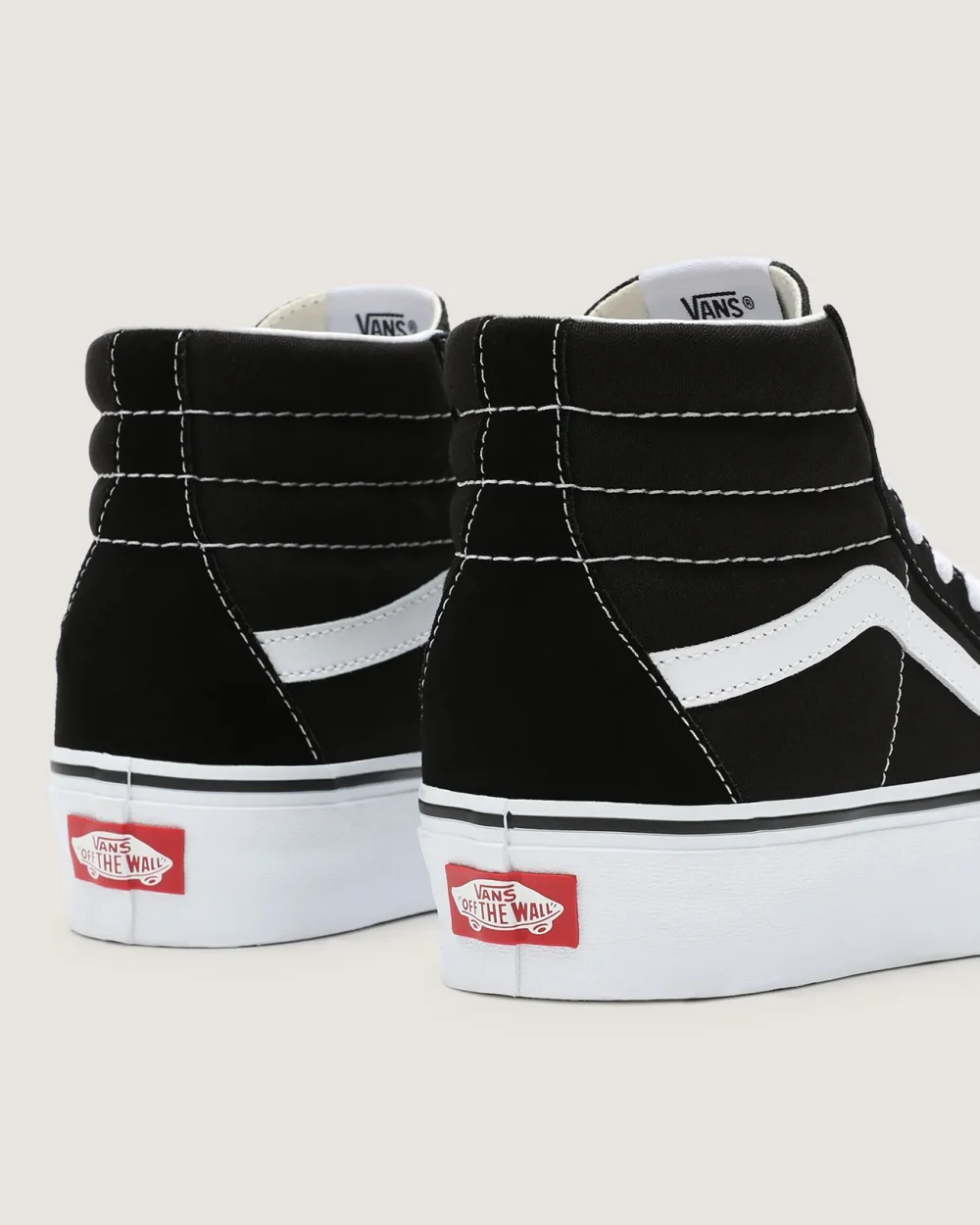 VANS - נעלי פלטפורמה Sk8-Hi Platform 2.0 – VA3TKN6BT – black-true-white – 6