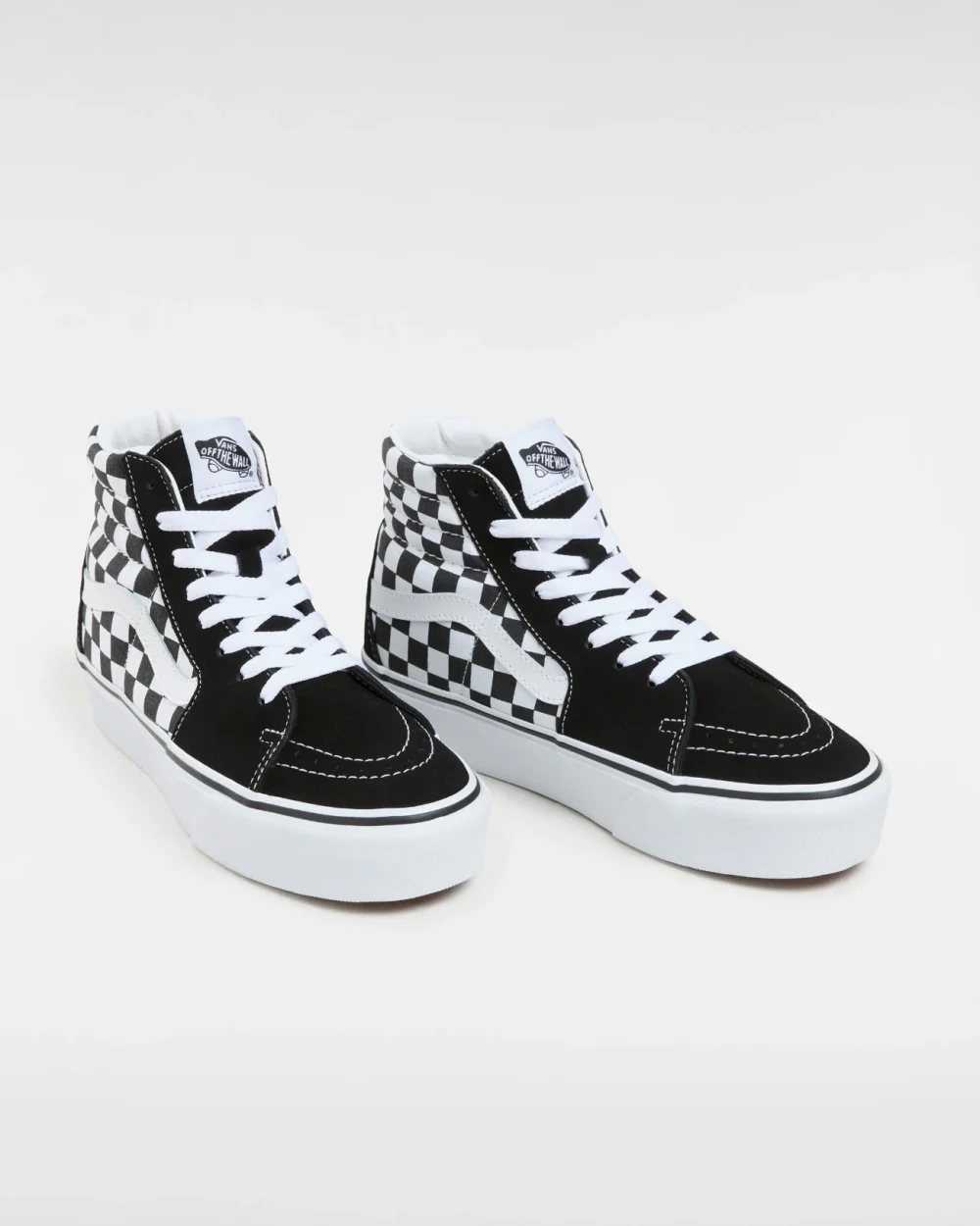VANS - נעלי פלטפורמה Sk8-Hi Platform 2.0 – VA3TKNQXH – checkerboard-true-white – 1