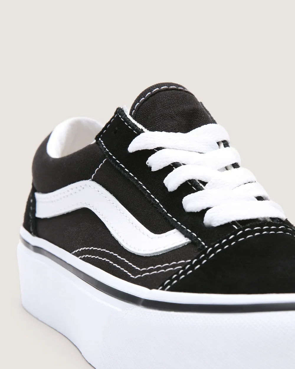 VANS - סניקרס ילדים Old Skool Platform – VA3TL36BT – black-true-white – 5