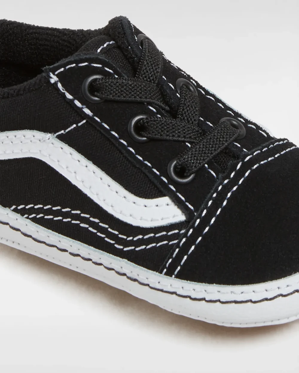 VANS - נעלי תינוקות Old Skool Crib – VA3U8K6BT – black-true-white – 3
