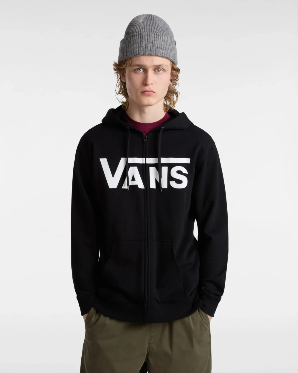 VANS - קפוצ'ון Vans Classic Zip – VA456CY28 – black-white – 1