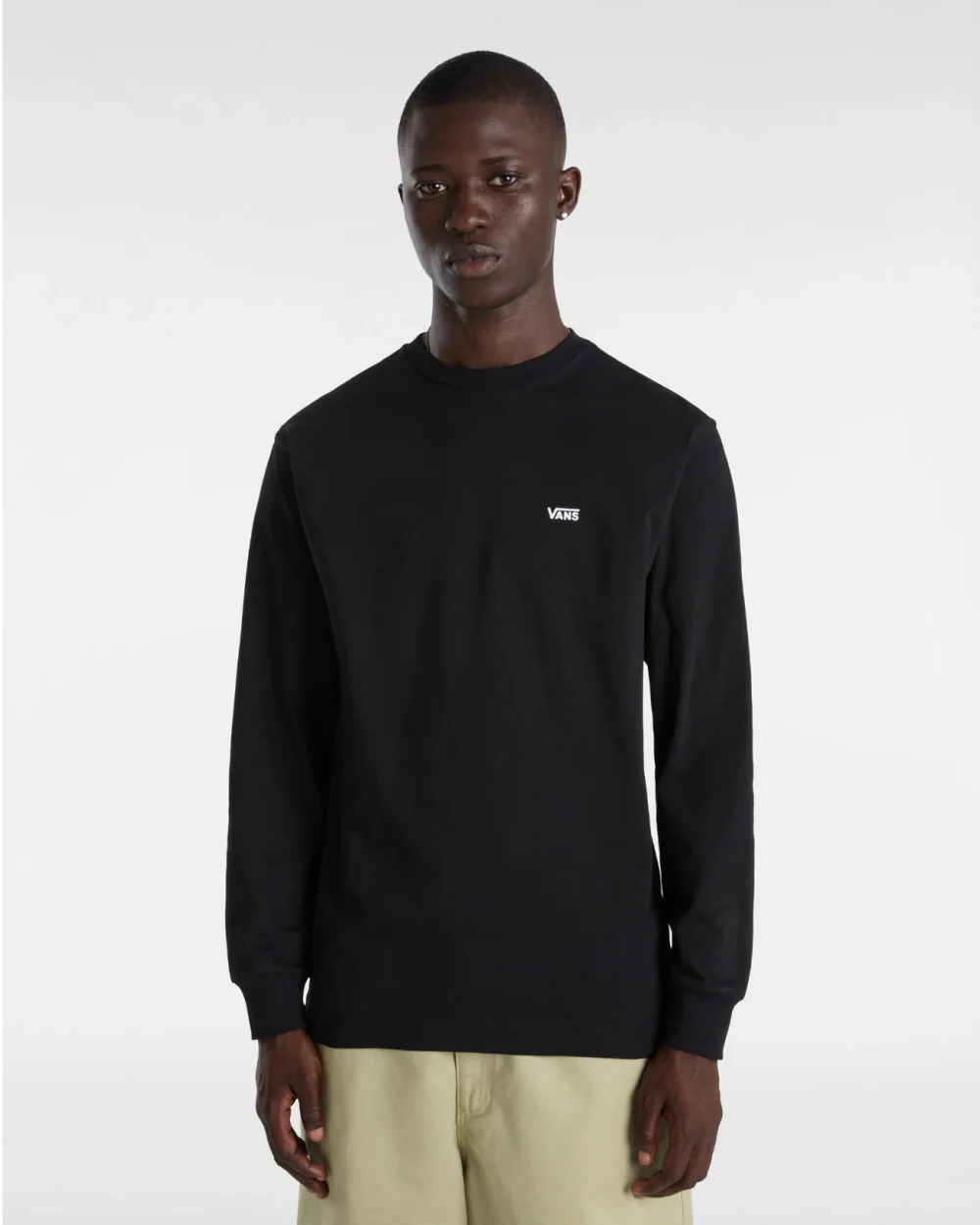 VANS - טי שירט ארוכה Left Chest Hit – VA49LCY28 – black-white – 2
