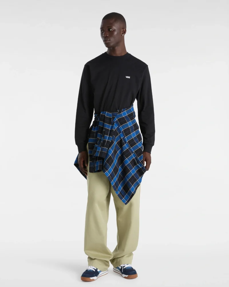 VANS - טי שירט ארוכה Left Chest Hit – VA49LCY28 – black-white – 3