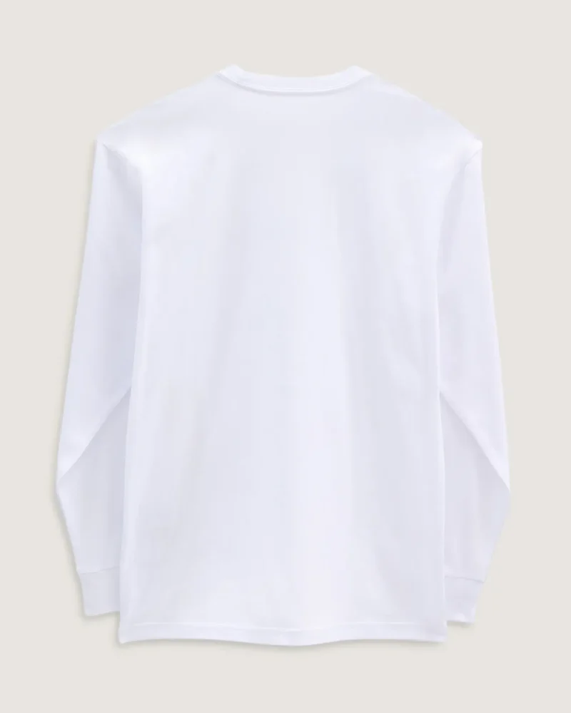 VANS - טי שירט ארוכה Left Chest Hit – VA49LCYB2 – white-black – 1