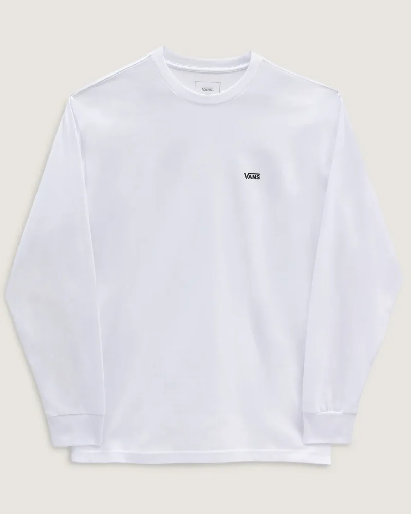 VANS - טי שירט ארוכה Left Chest Hit – VA49LCYB2 – white-black – 3