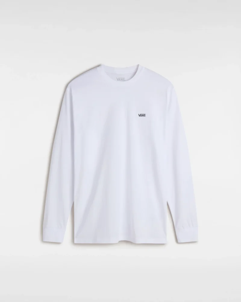 VANS - טי שירט ארוכה Left Chest Hit – VA49LCYB2 – white-black – 1