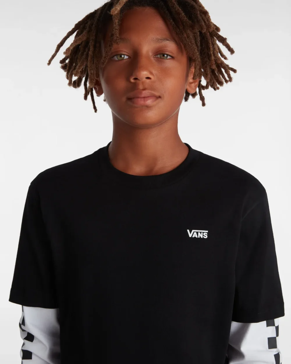 VANS - טי שירט ארוכה נוער Long Twofer – VA49OYBLK – black – 5