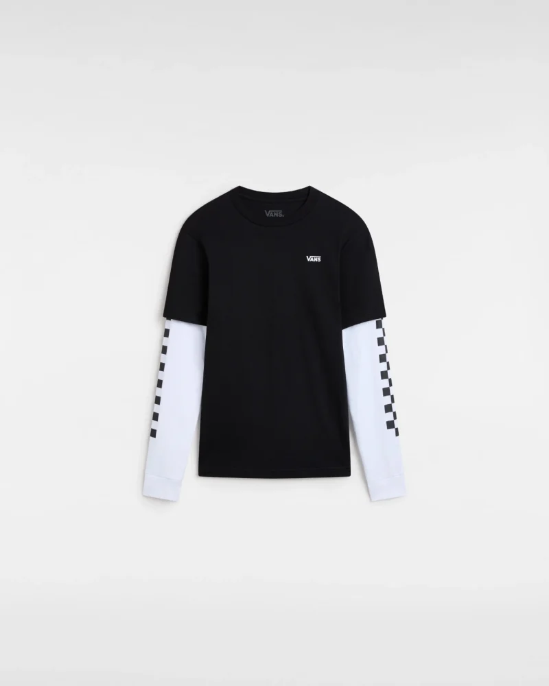 VANS - טי שירט ארוכה נוער Long Twofer – VA49OYBLK – black – 1
