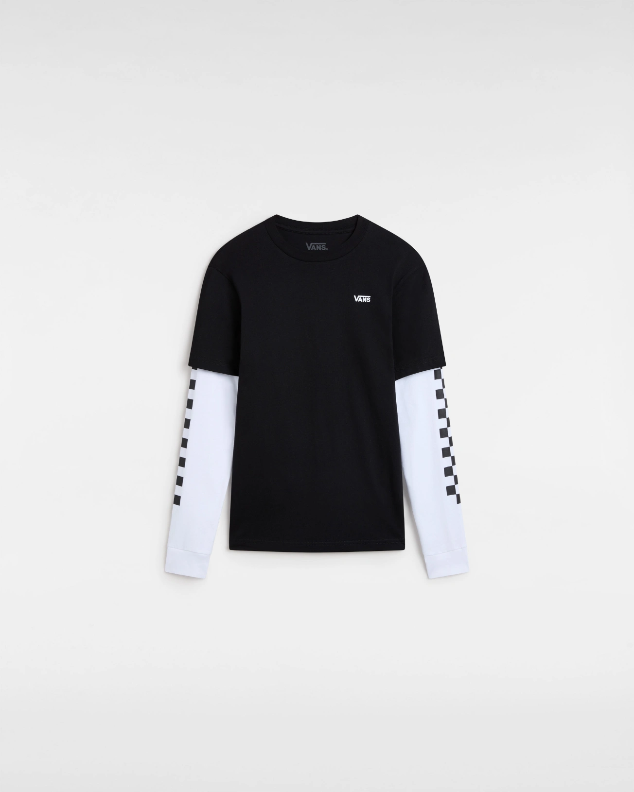 VANS - טי שירט ארוכה נוער Long Twofer – VA49OYBLK – black – 1