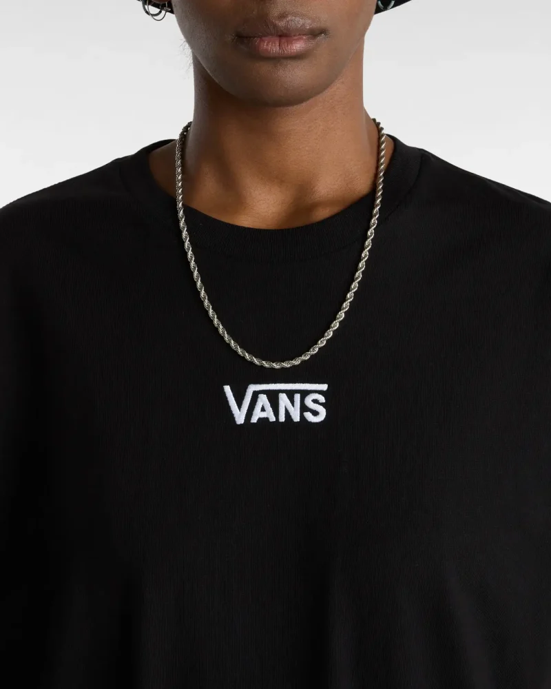 VANS - שמלה Center Vee Tee Dress – VA4RU2BLK – black – 4
